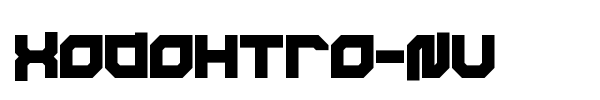 Xodohtro-Nu font preview