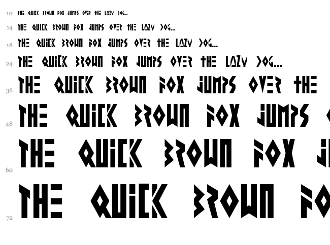 Altering The Future font waterfall