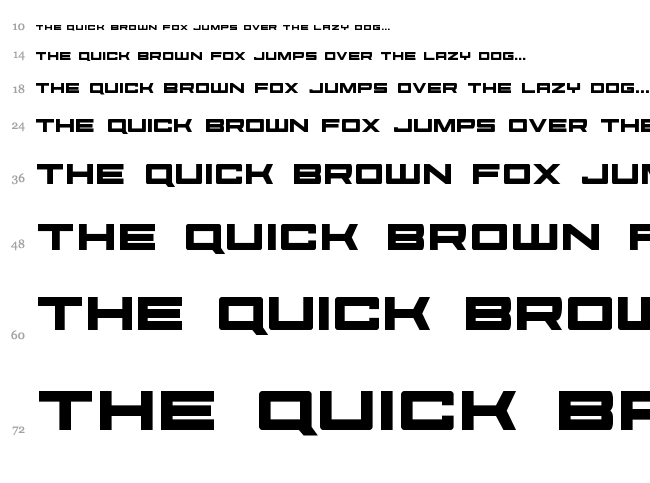 Future Forces font waterfall