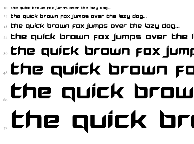 Hollow Point font waterfall