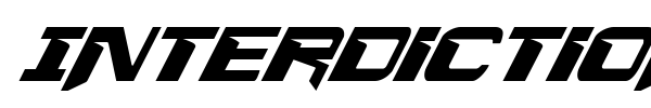 Interdiction font preview