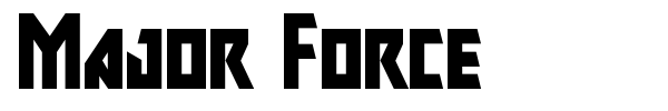 Major Force font preview