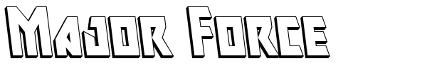 Major Force font preview