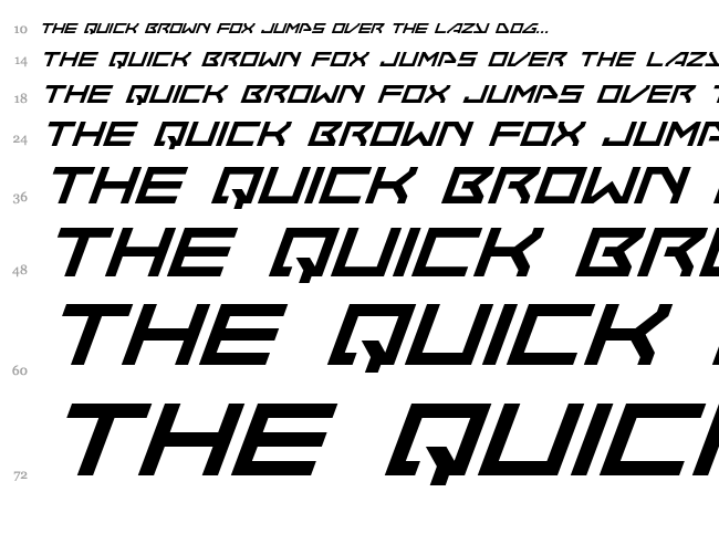 Neo-Navy font waterfall