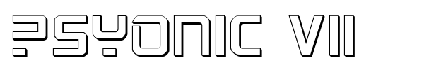 PsYonic VII font preview