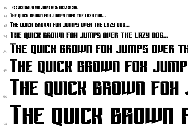 Subspace font waterfall