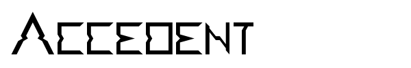 Accedent font preview