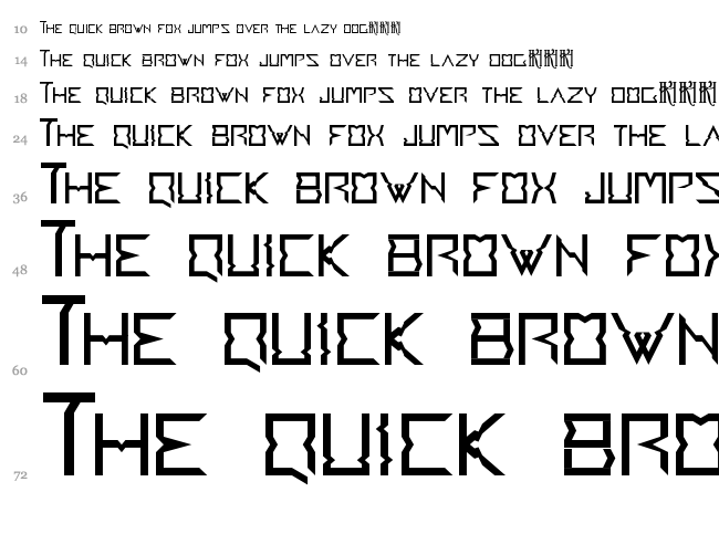 Accedent font waterfall