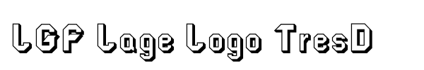 LGF Lage Logo TresD font preview