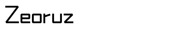 Zeoruz font preview