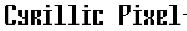 Cyrillic Pixel-7 font preview