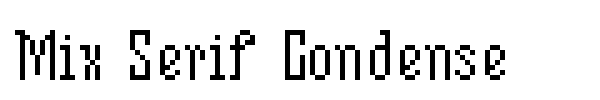 Mix Serif Condense font preview