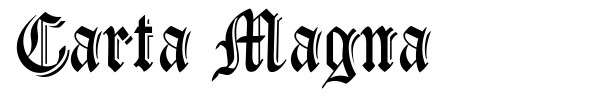 Carta Magna font preview