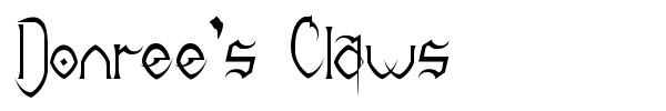 Donree's Claws font preview