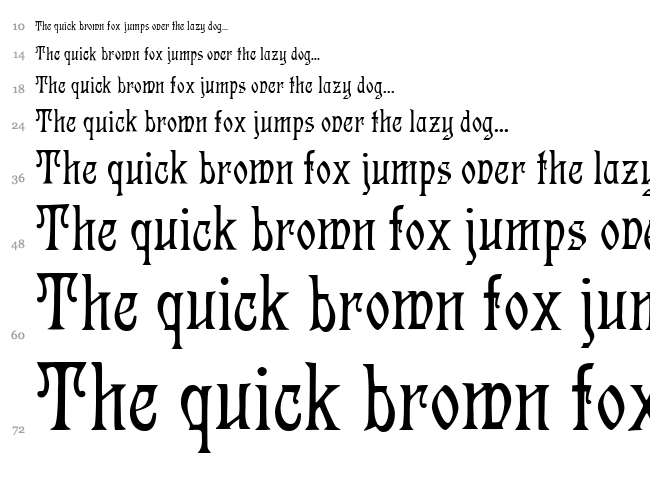 Germanica font waterfall