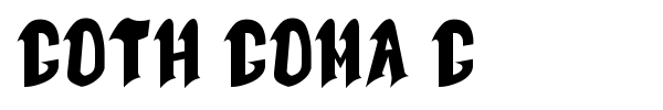 Goth Goma G font preview
