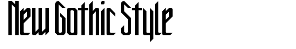 New Gothic Style font preview