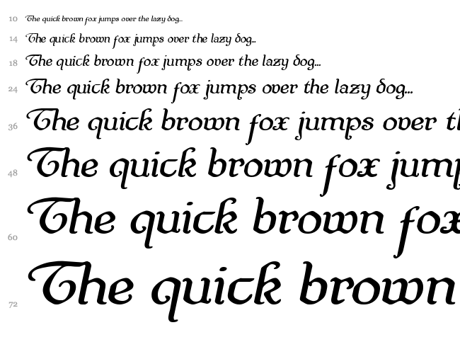 Quill Sword font waterfall