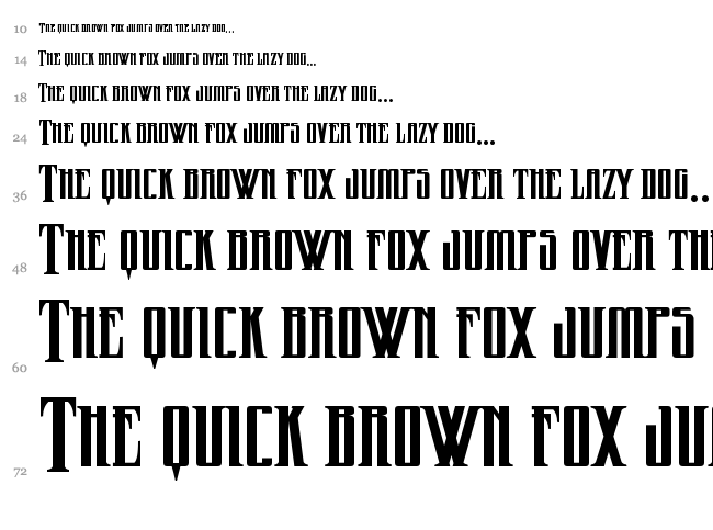 Wicked Queen font waterfall
