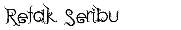 Retak Seribu font preview