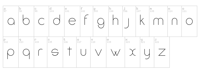 Amorino font map