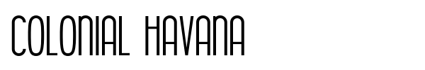 Colonial Havana font preview