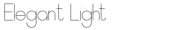 Elegant Light font preview