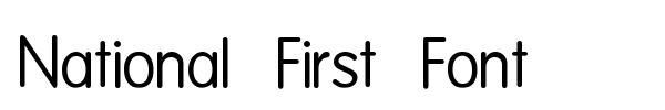 National First Font fuente