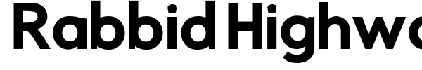 Rabbid Highway Sign II font preview