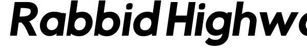 Rabbid Highway Sign II font preview