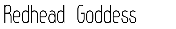 Redhead Goddess font preview