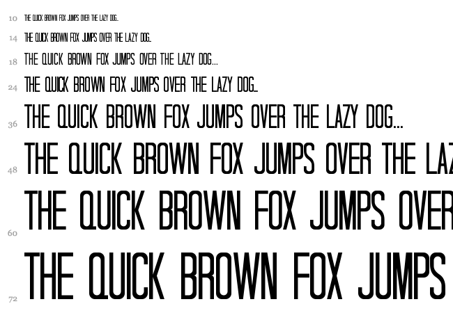 Tall Dark And Handsome font waterfall