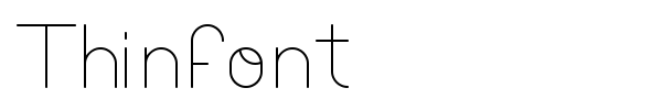 Thinfont font preview