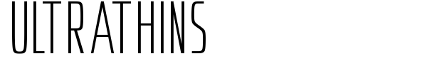 Ultrathins font preview