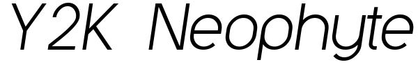 Y2K Neophyte font preview