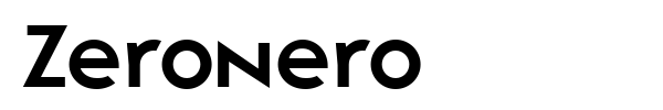 Zeronero font preview