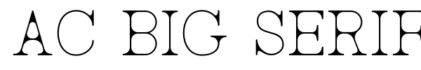 AC Big Serif font preview