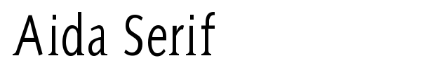 Aida Serif font preview