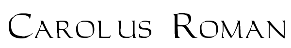 Carolus Roman font preview