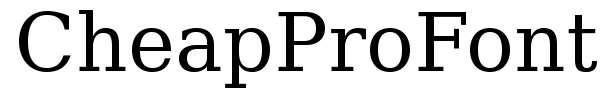 CheapProFonts Serif Pro fuente