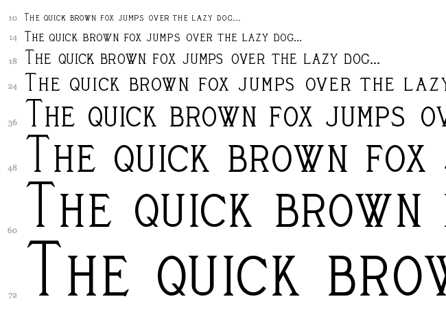 Cleaver's Juvenia font waterfall