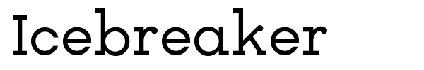 Icebreaker font preview