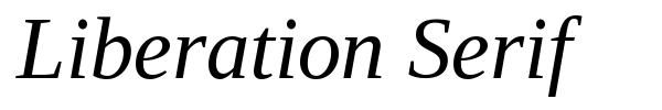 Liberation Serif font preview