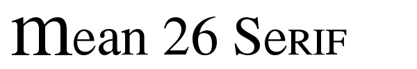 Mean 26 Serif fuente