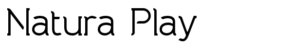Natura Play font preview