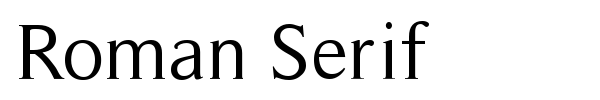 Roman Serif fuente