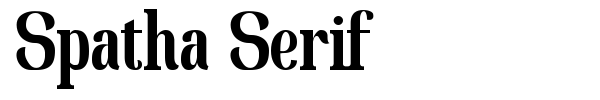 Spatha Serif font preview