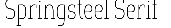 Springsteel Serif fuente