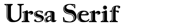 Ursa Serif font preview
