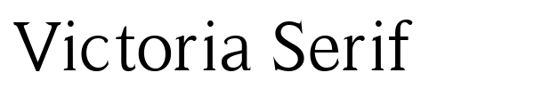 Victoria Serif fuente